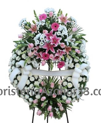 Corona Funeraria Rosa